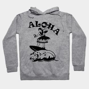 Aloha Hawaii Beach Girl Surf Hoodie